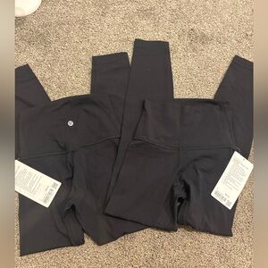 Flash sale!!!! 2 for $125. NWT Black Lululemon Leggings